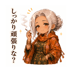 ミニキャラスタンプ-HISAYO