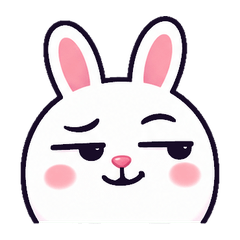 ズームうさぎの変顔