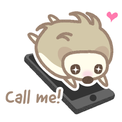 ハリネズミ「ハリマル」の英語版日常Stamp