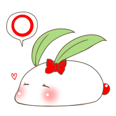 雪ウサギスタンプ