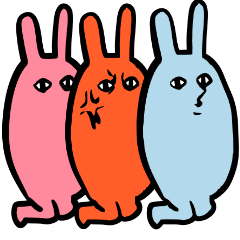 二足歩行のうさぎ