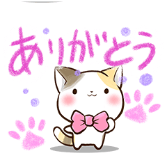 リボンと三毛猫【色鉛筆編】