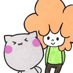 白にゃんこ、時々アフロ。