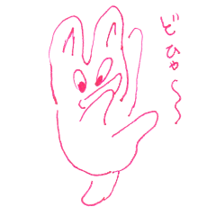 母が作ったうさぎのスタンプ