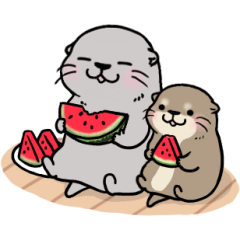 動く▷ 夏だよ♪カワウソさん