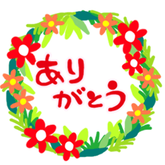 大人女子のための花のリーススタンプ