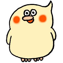 ぷっくりシロオカメインコ