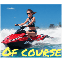 水上バイク女子のスタンプ