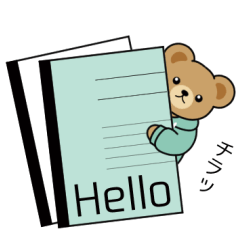 テディベアの日常【文房具/緑】