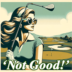 スタイリッシュなゴルフ女子