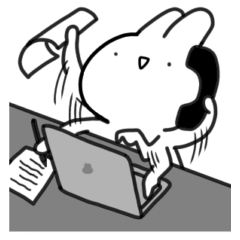 お仕事頑張る社畜うさぎ