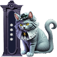 洋館に住む猫のカスタムスタンプ vol.1