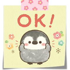 ふんわりペンちゃん★付箋紙スタンプ