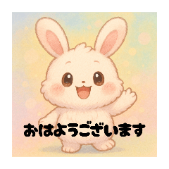 かわいいうさぎのゆるキャラスタンプ3