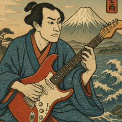 Ukiyo-e Guitar yojijyukugo