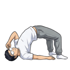 眼鏡の人　ポーズスタンプ(組み合わせ対応)