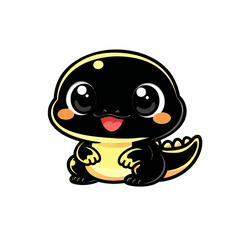 オタマジャクシに見えるトカゲスタンプ