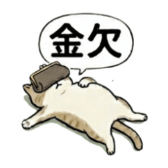 お財布事情を伝える♡ふて猫