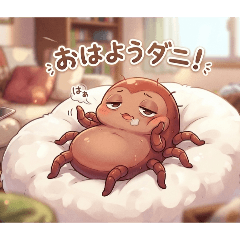 だるそうなダニの日常のスタンプ