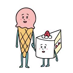 フケーキちゃんとイヤスくん