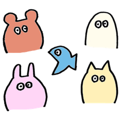 くまおばけさかなうさぎねこ