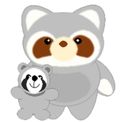 あらいぐまのもーちゃんとこもーちゃん