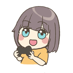 ゲームに誘うときのスタンプ(おんなのこ)