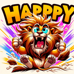 感情爆発ライオン