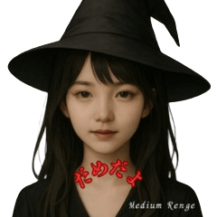 ミステリアス少女・蓮華の三変化スタンプ