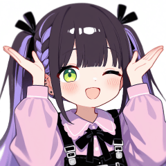 病みかわ地雷系の女の子スタンプ