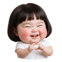 呆れ顔のぽっちゃり女子