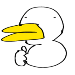 のほほんアヒルのスタンプ