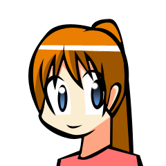 ポニーテールの女の子の挙動.。衝撃と遊び