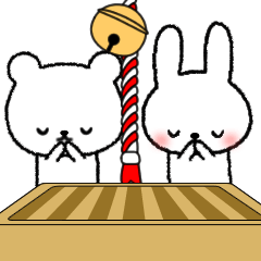 デジタル初もうで（メッセージうさぎ）