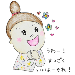 塗り絵スタンプ ３ー元気が出るスタンプ