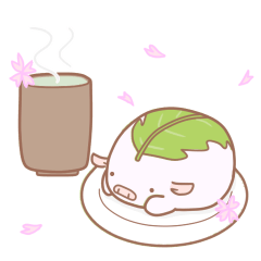 ぶたぽん 春(卒業、入学、お花見、花粉症)