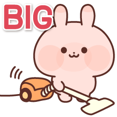 もちころピンクうさぎ(ビッグスタンプ)