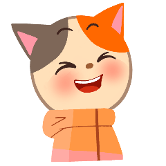 三毛猫 イラストスタンプ基本編