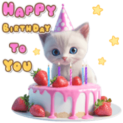 Cute Cakes Cat Dog greeting Minimal