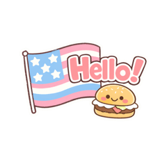 国旗であいさつスタンプ