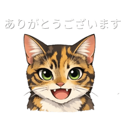 シンプル＆丁寧ねこスタンプ【ダーク背景】