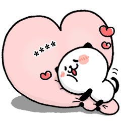 すきピの名前を入れるスタンプ❤パンダねこ