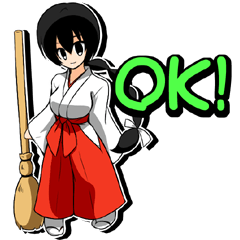 巫女のミコちゃん。