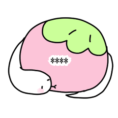 縁起の良い白蛇のスタンプ