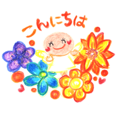 ほんわか笑顔になる天使ちゃんの色鉛筆