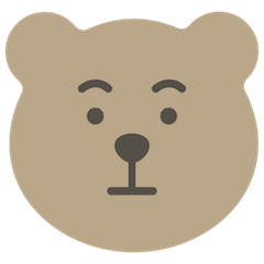 まゆげがはえたくまさん