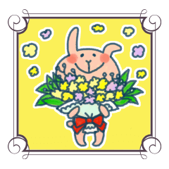 優しいウサギに癒されて