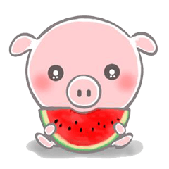 こぶたのスタンプ　夏ver.