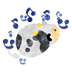 ころころ牛の可愛いスタンプ 2