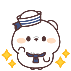 動く♪シロクマくんの夏スタンプ